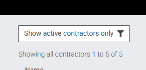Show active contractors only button