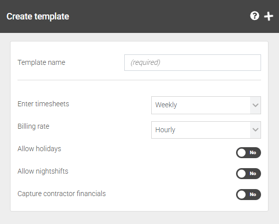 Create a timesheet template