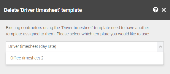 Reassign workers to another timesheet template