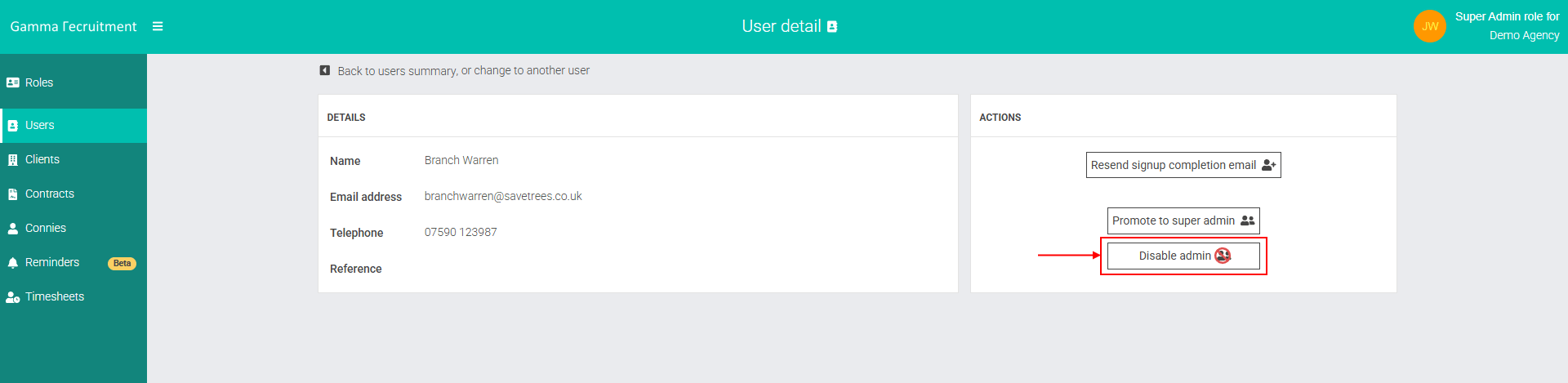 How to make a user an agency administrator